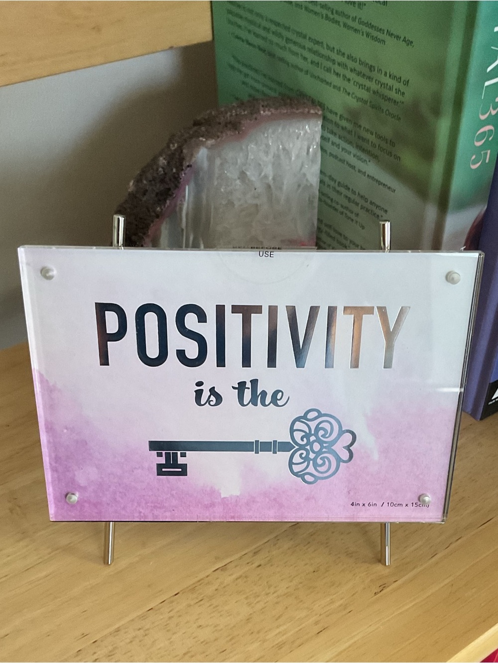 “Positivity is the Key” Motivational Decor NWT